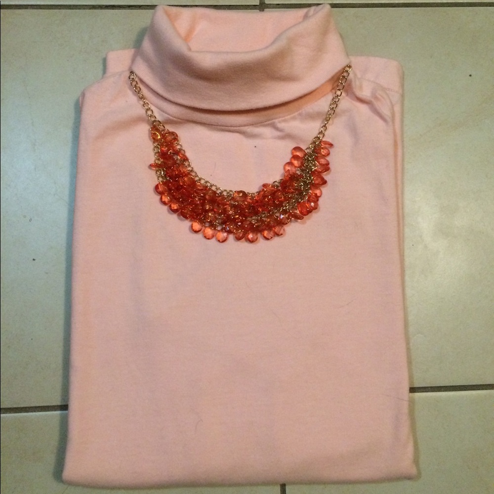 Peach turtle neck